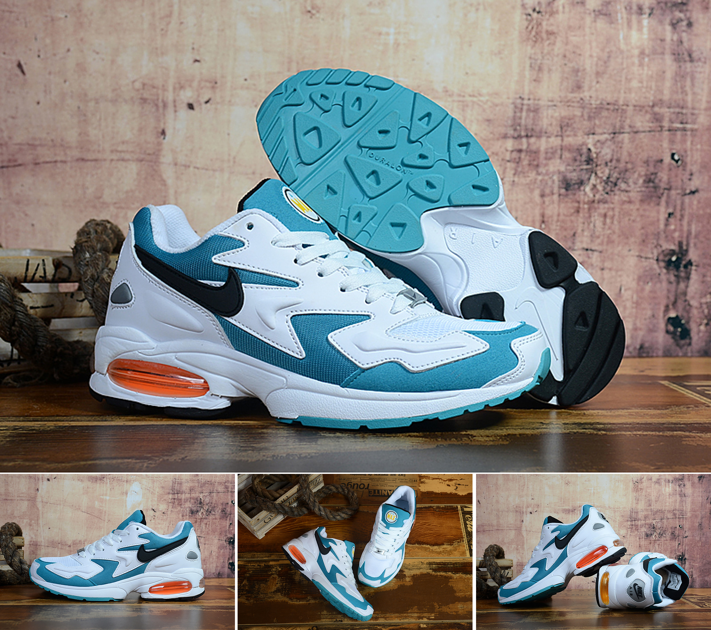 Air Max2 Light White Jade Blue Black Shoes